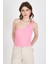 Pembe Toka Detaylı Tek Omuz Bluz 1649 2