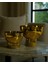 Zincir Tabanlı Metal Dekoratif Kase 2'li Set – Gold - Paslanmaz Çelik 2
