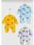 Sevimli Ayıcık Baskılı3'lü Set Unisex Bebek Tulum 1
