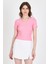 Pembe Taş Işleme Detaylı V Yaka Slim Fit Tişört 0949 2