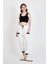 Ekru Bel Lastikli Cepli Şerit Detaylı Jogger Eşofman Altı 81524 1