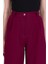 Bordo Pile Detaylı Palazzo Pantolon 4003A 4