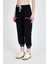 Siyah Bel Lastikli Cepli Şerit Detaylı Jogger Eşofman Altı 81524 2