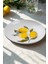 6'lı Limon Desen El Yapımı Organik Çukur Yemek Tabak 22 cm 1