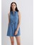 Raven Akdeniz Yıldız Baskılı Indigo Mavisi Jean Elbise 1310660-89760 2