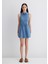 Raven Akdeniz Yıldız Baskılı Indigo Mavisi Jean Elbise 1310660-89760 4