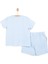 Erkek Bebek Tişört-Şort 2li Takım Cosmic Line Bisiklet Yaka Reçme Paça Kısa Kol Mavi 2