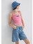Indigo Turtles Baskılı Pembe Tişört 1613534-71028 1