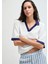 Lacivert Yakalı Beyaz Triko Polo 1710748-70057 1