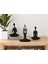 3'lü Set Yoga Namaste Heykel/figür Meditasyon Modern Biblo Masa Üstü Biblo, Hediyelik 1