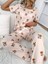 Kadın Baskılı Desenli Pijama Takımı Rose 1