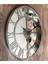 Aynalı Metal Duvar Saati, Gri, Çap 50 Cm, Şık ve Modern Tasarım 4