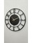 Rakamlı Metal Siyah Duvar Saati, Ev ve Ofis Için, 50X50 cm 7