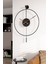 Modern Siyah Sarkaçlı Metal Duvar Saati, 60 Cm, Şık ve Dekoratif Tasarım 1