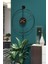 Modern Siyah Sarkaçlı Metal Duvar Saati, 60 Cm, Şık ve Dekoratif Tasarım 3
