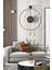Modern Siyah Sarkaçlı Metal Duvar Saati, 60 Cm, Şık ve Dekoratif Tasarım 5