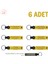 Sarı & Gri, Müzik Öğretmeninden Sınıfına Özel Hediye, 6’lı Set, Isim Yazılabilir Deri Anahtarlık 1
