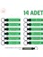 Sınıf Annelerinden Öğretmene Hatıra, 14'lü Set, Kişiselleştirilebilir Deri Anahtarlık, F Yeşil & Gri 1