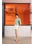 Arka Baskı Detaylı Kadın Crop T-Shirt 4