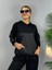 Kadın Uzun Kollu Kapüşonlu Oversize Sweat ve Pantolon Ikili Takım 8