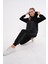 Kadın Uzun Kollu Kapüşonlu Oversize Sweat ve Pantolon Ikili Takım 10