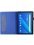 Kumaş Dokulu Kart Yuvaları Deri Koruyucu Kılıf Lenovo Tab M10 TB-X605F-MAVI (Yurt Dışından) 2