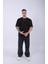 Unisex %100 Pamuk Oversize Düz T-Shirt Siyah 1