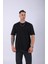 Unisex %100 Pamuk Oversize Düz T-Shirt Siyah 2