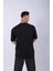 Unisex %100 Pamuk Oversize Düz T-Shirt Siyah 5