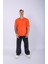 Unisex %100 Pamuk Oversize Düz T-Shirt Turuncu 2