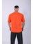 Unisex %100 Pamuk Oversize Düz T-Shirt Turuncu 5