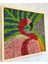 Flamingo Figürlü Renkli Yosun Duvar Dekoru | 45X45 cm | El Yapımı Tropikal Temalı Doğal Yosun Tablo | Bakım Gerektirmez 6
