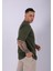 Unisex %100 Pamuk Oversize Düz T-Shirt Haki 3