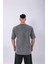 Unisex Nakışlı Özel Yıkamalı Parça Dikişli Oversize T-Shirt 4
