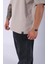 Unisex %100 Pamuk Oversize Düz T-Shirt Krem 3