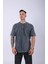 Unisex Lescho Nakışlı Özel Yıkamalı Oversize T-Shirt 1