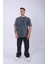 Unisex Lescho Nakışlı Özel Yıkamalı Oversize T-Shirt 3