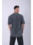 Unisex Lescho Nakışlı Özel Yıkamalı Oversize T-Shirt 5