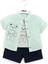 Yazlık Erkek Bebek Kombin – Gömlek + Şort + Atlet Body 3'lü Set 2