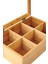 6 Bölmeli Bambu Organizer Kutusu, Takı ve Aksesuarlar İçin, 24 x 16 x 7 cm, Sarı 3