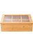 6 Bölmeli Bambu Organizer Kutusu, Takı ve Aksesuarlar İçin, 24 x 16 x 7 cm, Sarı 4