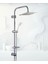 Krom Dubai Duş Seti , Lüx Kare Eviye , Sabit Lavabo , Banyo Bataryası 4’lü Set 2
