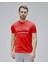 Barnes Kırmızı Bisiklet Yaka Baskılı Standard Fit Erkek Tshirt 1