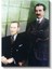 Atatürk ve Inönü - Yeşil Fonlu Tarihi Portre Cam Tablo 2