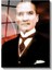 Türk Bayrağı Fonlu Atatürk - Vizyon Sahibi Lider Cam Tablo 2