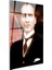 Türk Bayrağı Fonlu Atatürk - Vizyon Sahibi Lider Cam Tablo 3