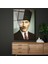 Siyah Kalpaklı Atatürk - Klasik Portre Cam Tablo 1