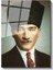 Siyah Kalpaklı Atatürk - Klasik Portre Cam Tablo 2