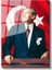 Türk Bayrağı Önünde Atatürk - Kürsüde Lider Cam Tablo 2