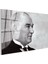 Profil Atatürk - Siyah Beyaz Zarif Portre Cam Tablo 3